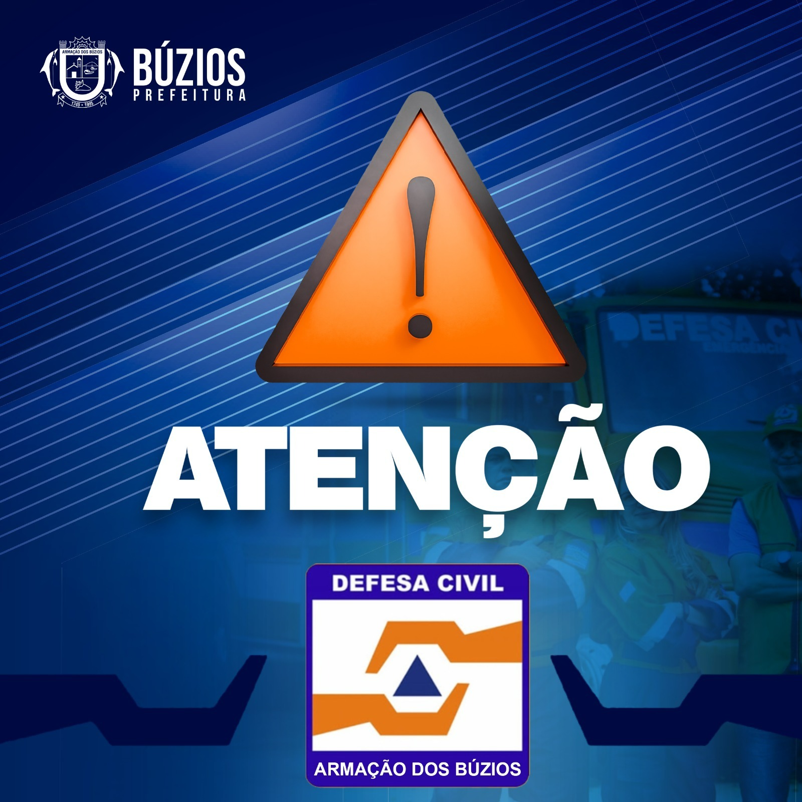 Prefeitura de Búzios alerta para riscos de chuvas intensas no fim de semana